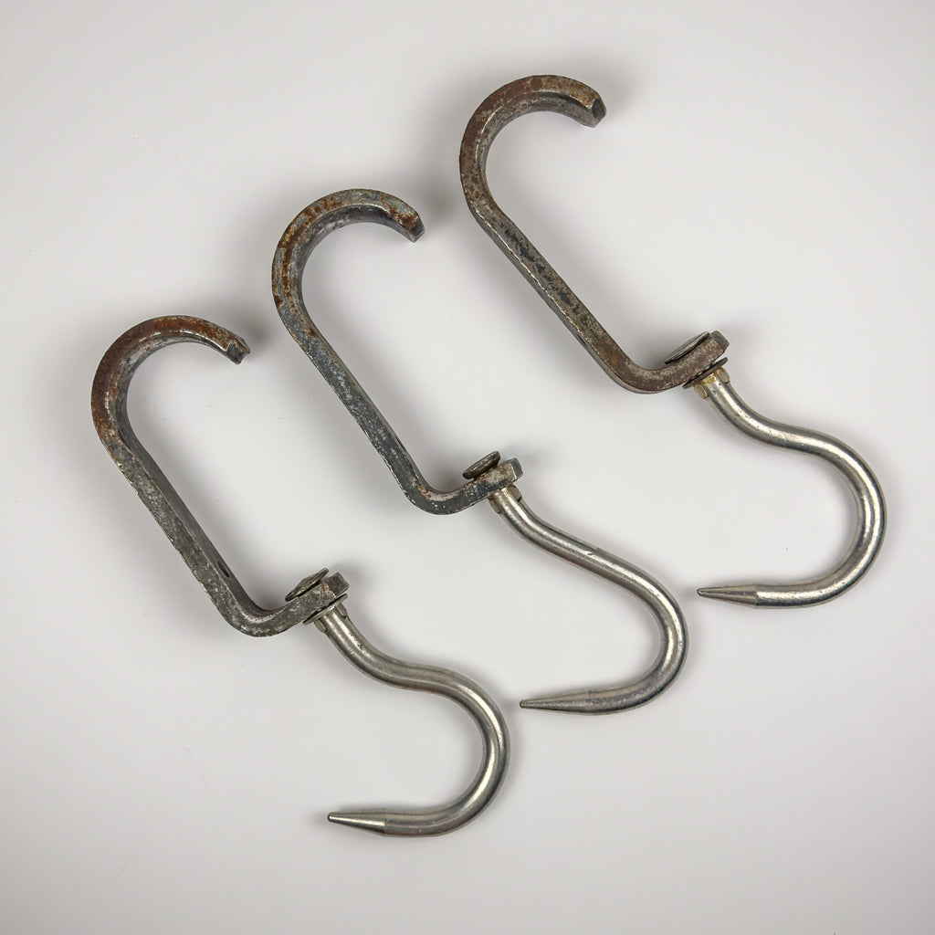 Vintage Iron Steel Butchers Hook, Austria 1970s