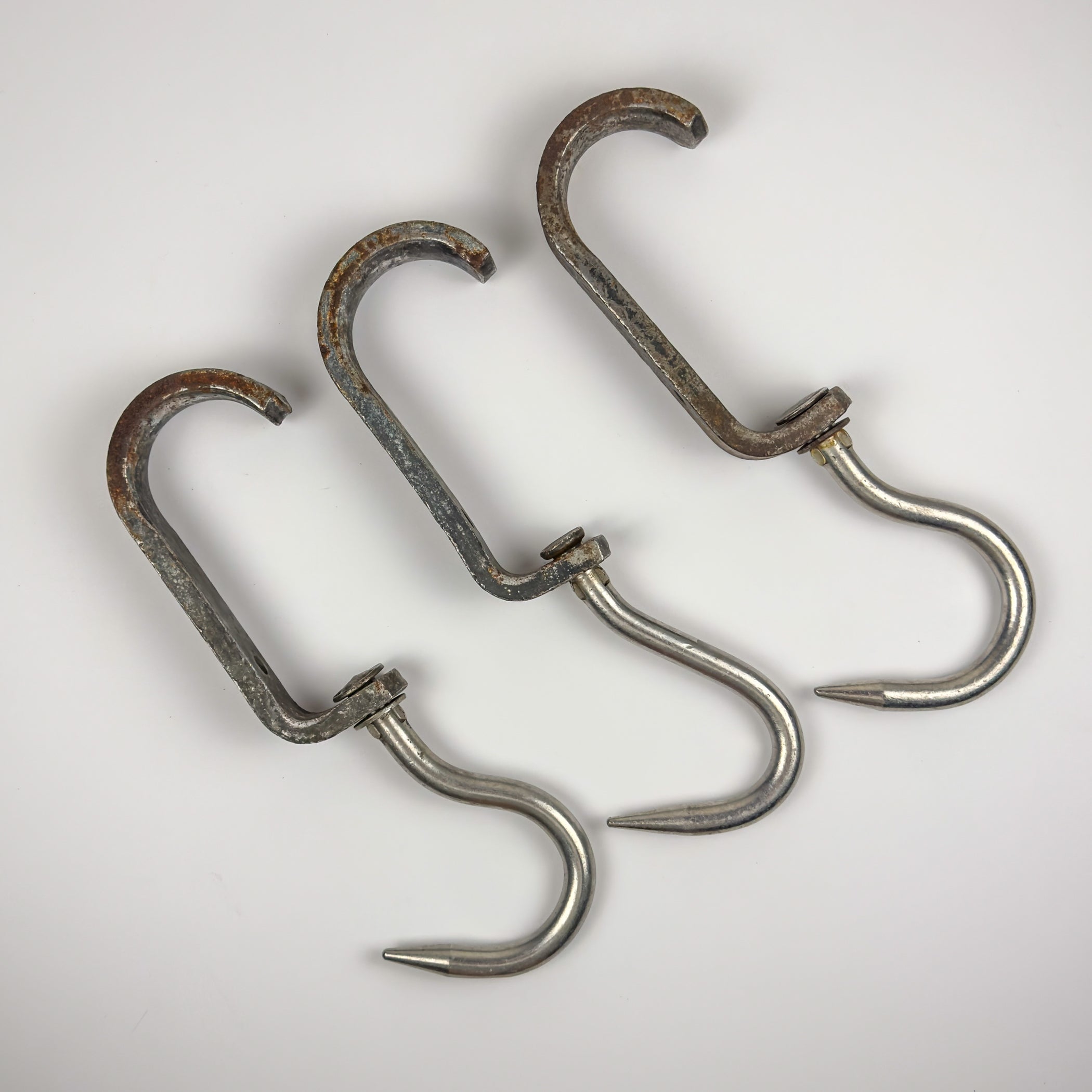 Vintage Iron Steel Butchers Hook, Austria 1970s