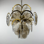 Smoked Murano chandelier by Gino Vistosi, Italy 1970s