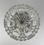 Vintage crystal glass bowl with metal base by Fadalti, Italy 1960s