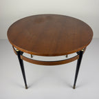 Vintage Italian Metal & Teak Wood Coffee Table by Silvio Cavatorta, 1950s