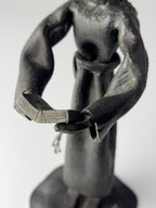 Vintage Brutalist sculpture "Monk With The Book" by Salvino Marsura, Italy 1970s