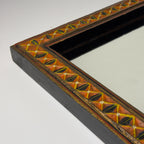 Vintage wooden wall mirror, India mid-20th century