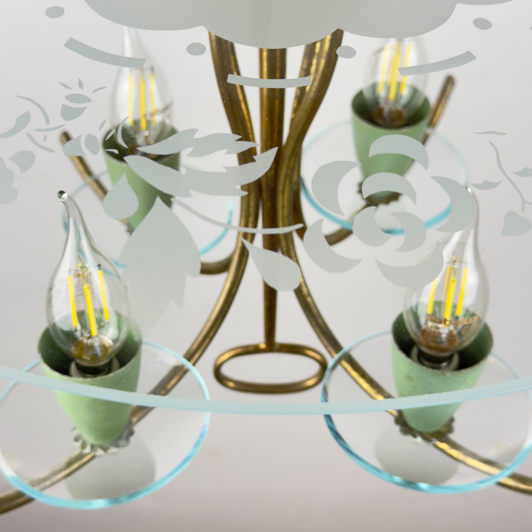 Vintage chandelier by Pietro Chiesa for Fontana Arte, Italy 1930s