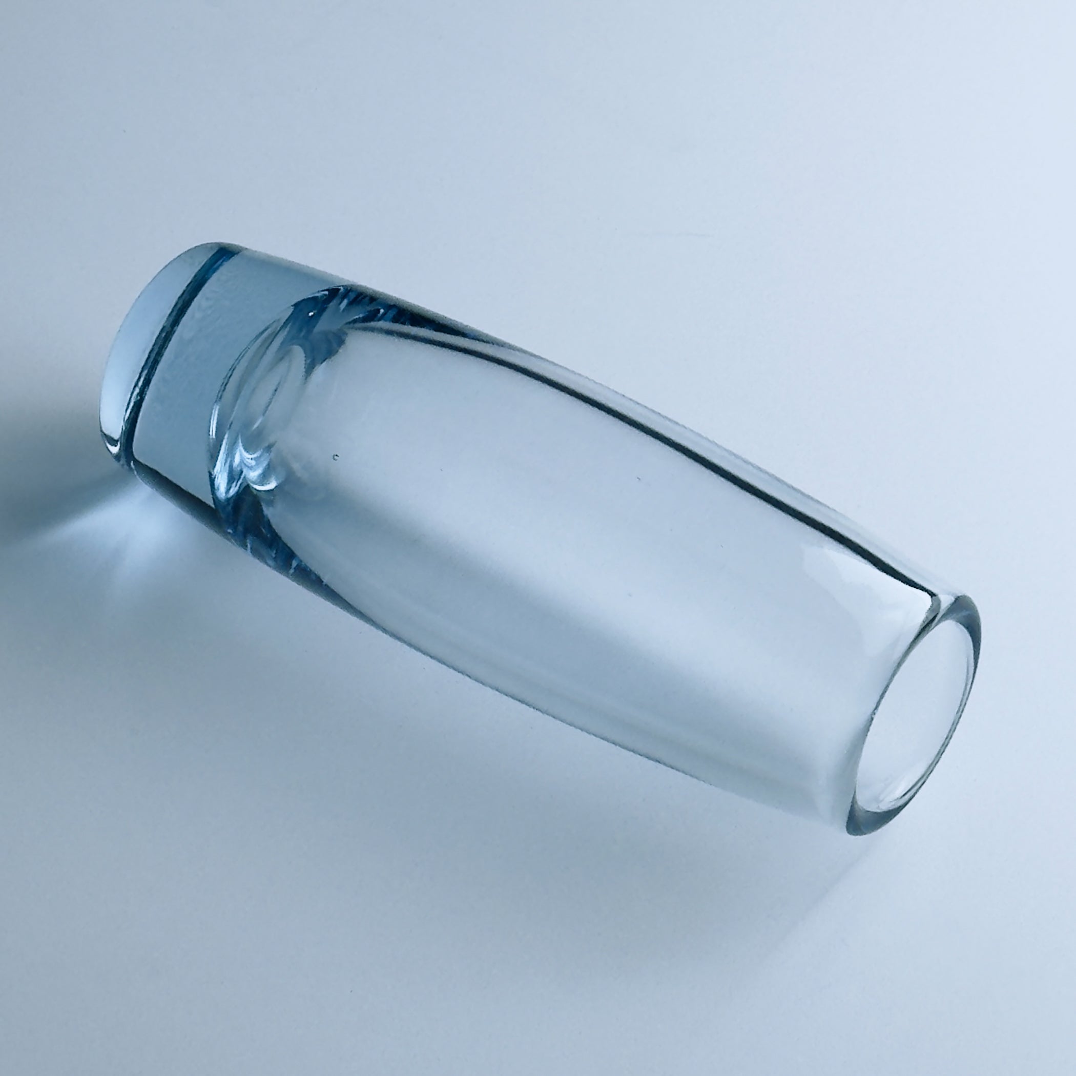 Original blue glass vase by Per Lütken for Holmegaard, Denmark, 1960s