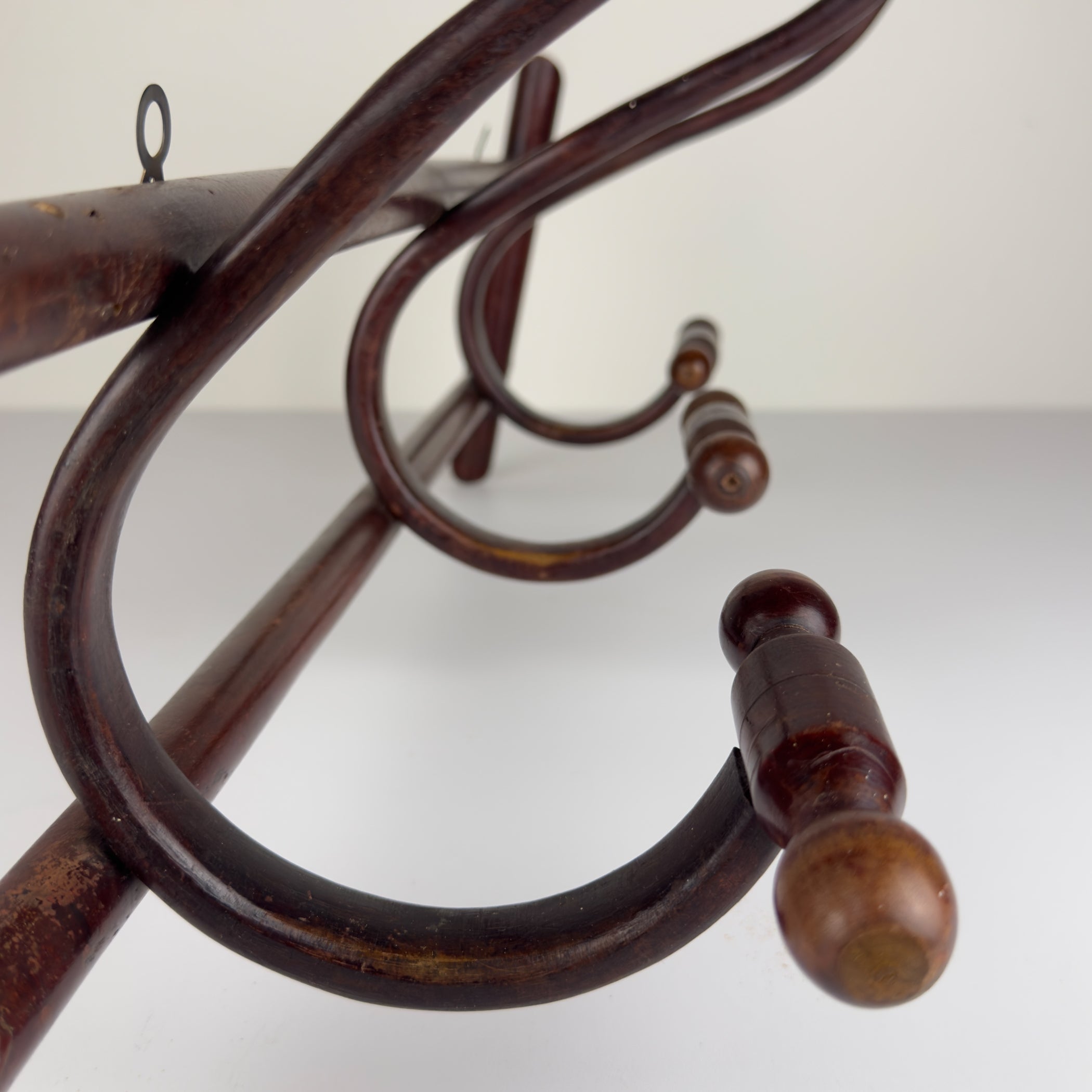 Antique Wooden Coat Rack, Italy 1930s