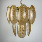 Original cascade murano glass chandelier, Italy 1980s