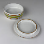 Vintage hand painted round trinket box by manufacture Di Stefano, Italy, late 20th Century