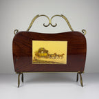 Vintage magazine rack, Italy 1950s
