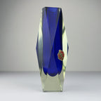 Vintage sommerso blue Murano vase, Italy 1970s