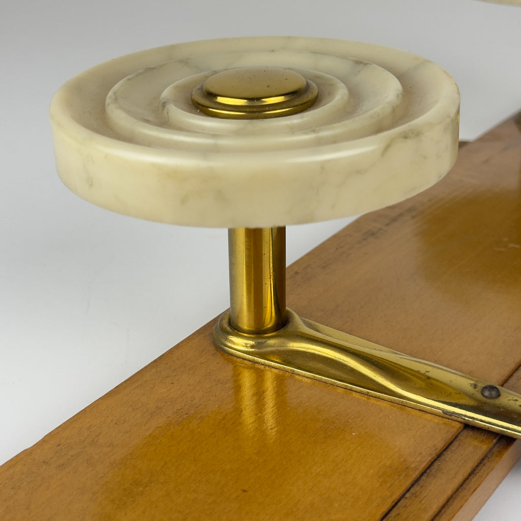 Vintage Art Deco brass & bakelite hanger, Italy 1950s