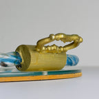 Vintage Venetian glass Mirror Tray, Italy 1950s