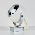 Mid-century white wall lamp Eyeball Italy 1960s Retro lighting Space Age Atomic