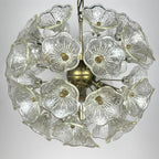 Large Murano chandelier Flower Sputnik by Paolo Venini for VeArt, Italy, 1960s