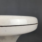 Vintage White Plastic Mushroom Stool - Mid-Century Modern Meblo Yugoslavia