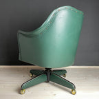 Mid-century swivel green office chair by Umberto Mascagni Italy 1950s Modernist Italian Loft Office