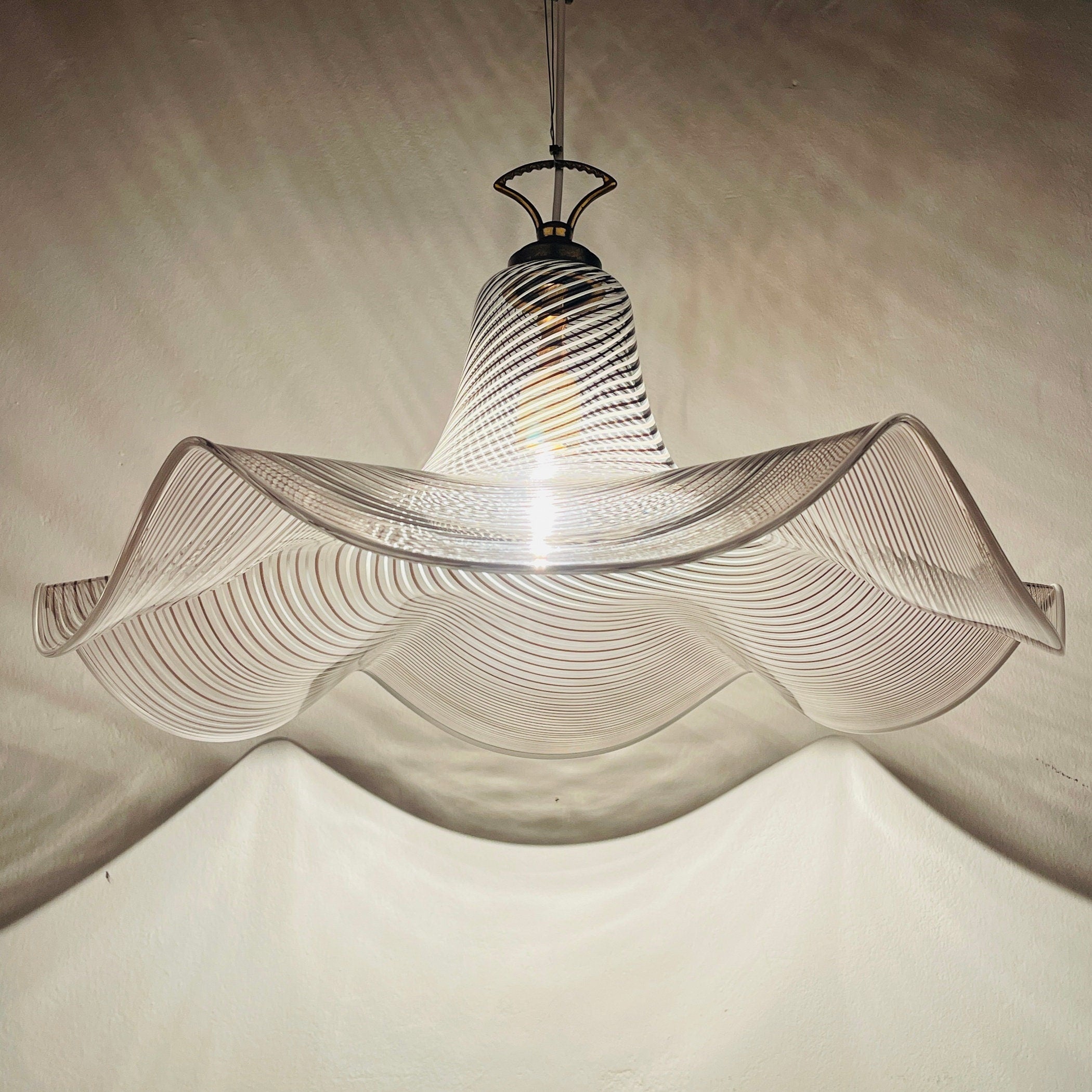 Murano glass pendant lamp Italy '70s Mid-century modern lighting