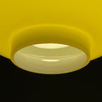 Mid-century yellow glass pendant lamp Yugoslavia 1970s Retro lighting Space age