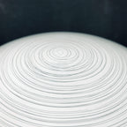 Mid-century white glass ceiling lamp Italy 1970s Retro home decor