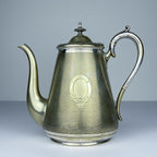 Antique silver plated coffee pot by BENETFINK&Co, Cheapside London, England, late 19th century