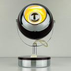 Mid-century cherry desk lamp Eyeball Italy 60s Retro lighting Space Age Atomic
