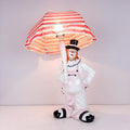 Vintage large ceramic table lamp Clown Italy 1960s Retro nightlamp Lamp for children's room