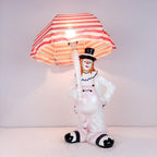 Vintage large ceramic table lamp Clown Italy 1960s Retro nightlamp Lamp for children's room