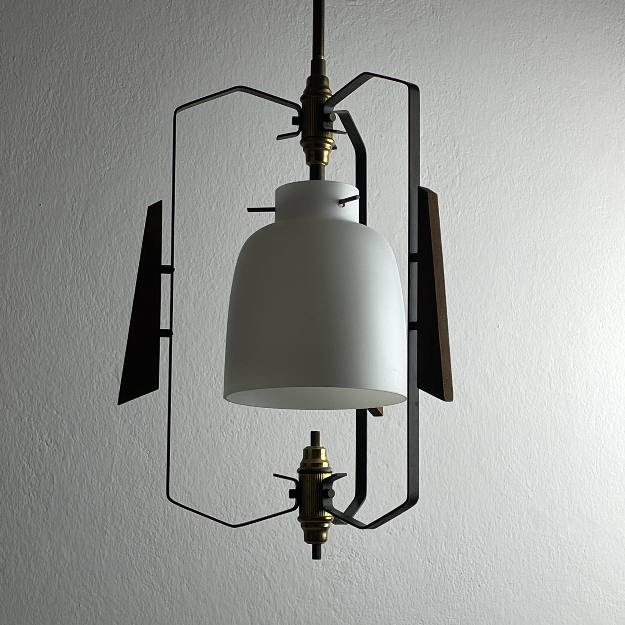 Vintage pendant lamp by Stilnovo Italy 1950s Mid-century italian lighting