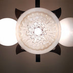 Mid-Century Mazzega Murano Glass Pendant Lamp - 70s Space Age Lighting