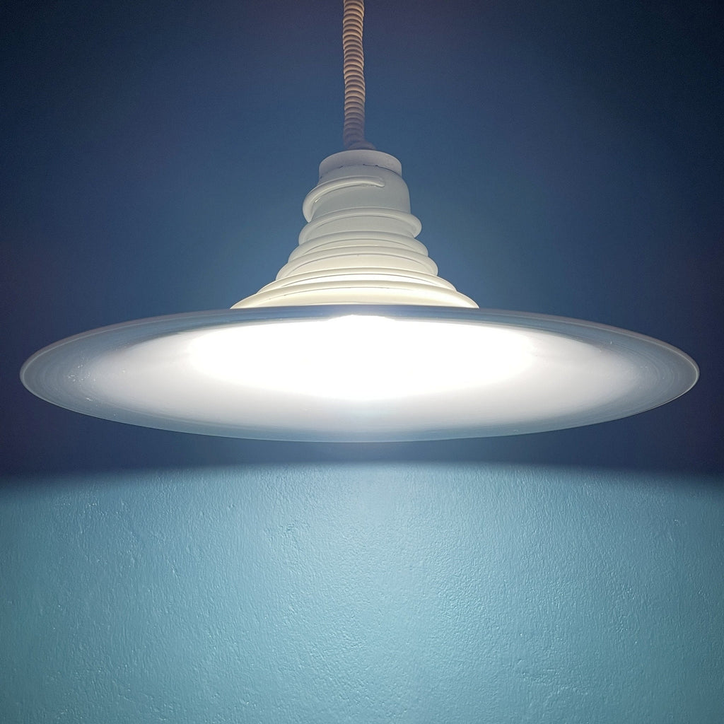 Mid-century murano pendant lamp Italy 1970s Space age Retro lighting