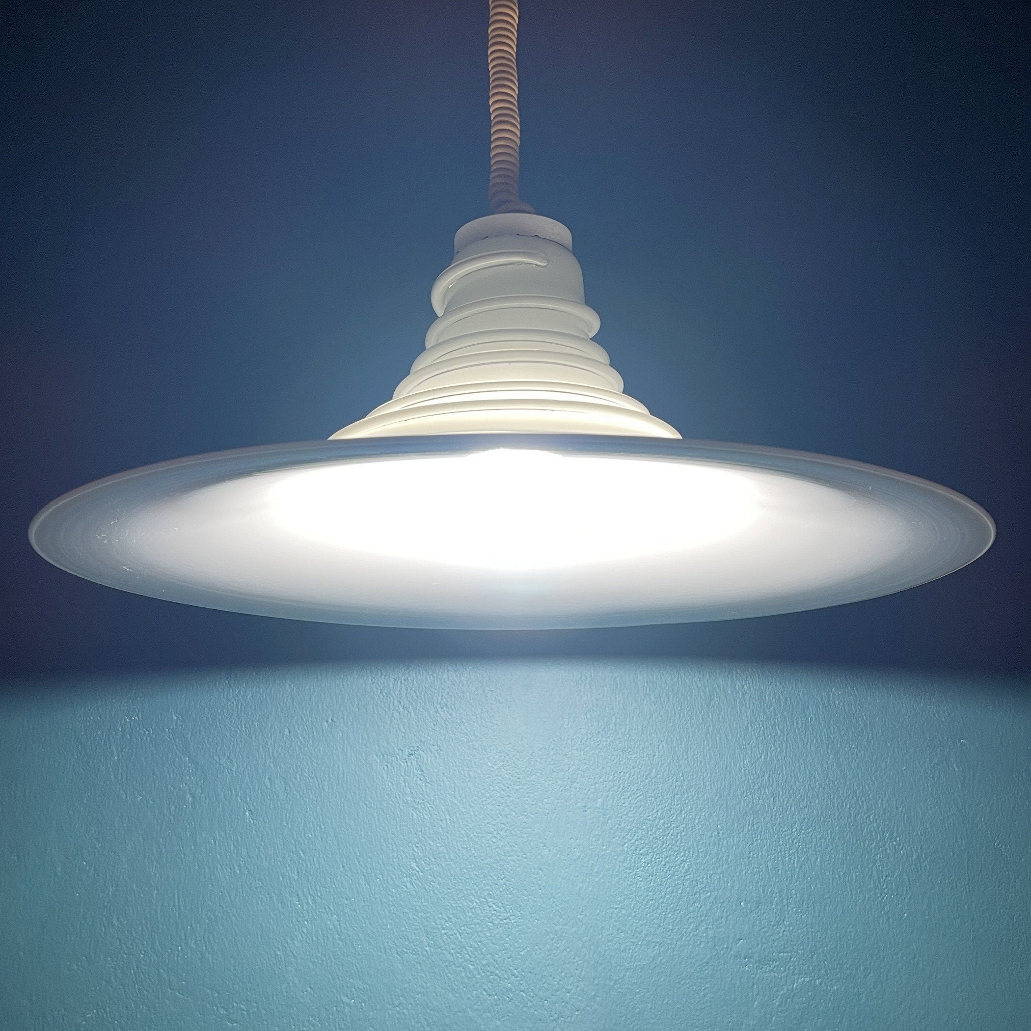 Mid-century murano pendant lamp Italy 1970s Space age Retro lighting