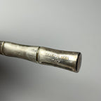 Vintage silver plated cake spatula with a bamboo-shaped handle, Italy 1950s