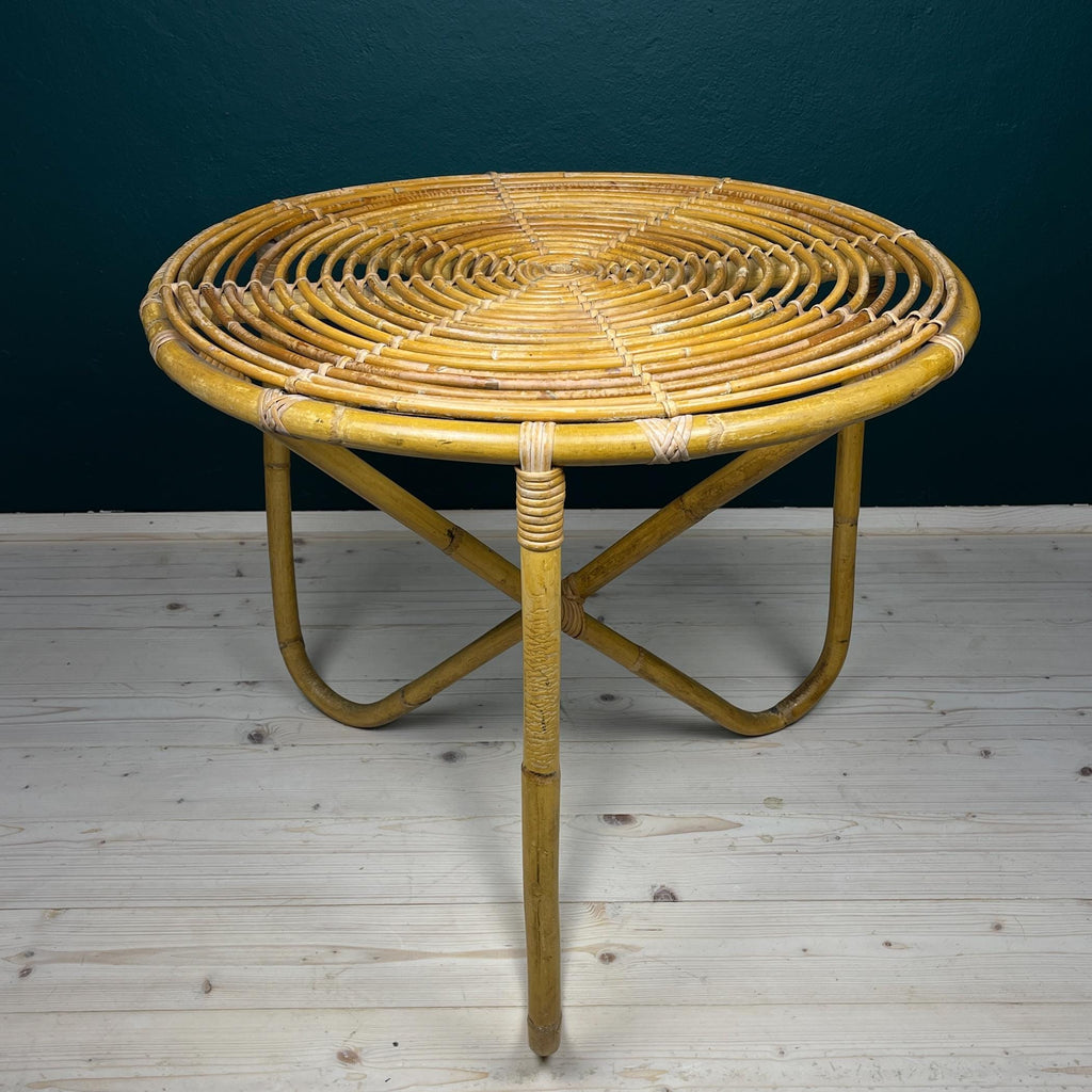 Vintage bamboo coffee table, Italy 1960s