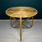 Vintage bamboo coffee table, Italy 1960s