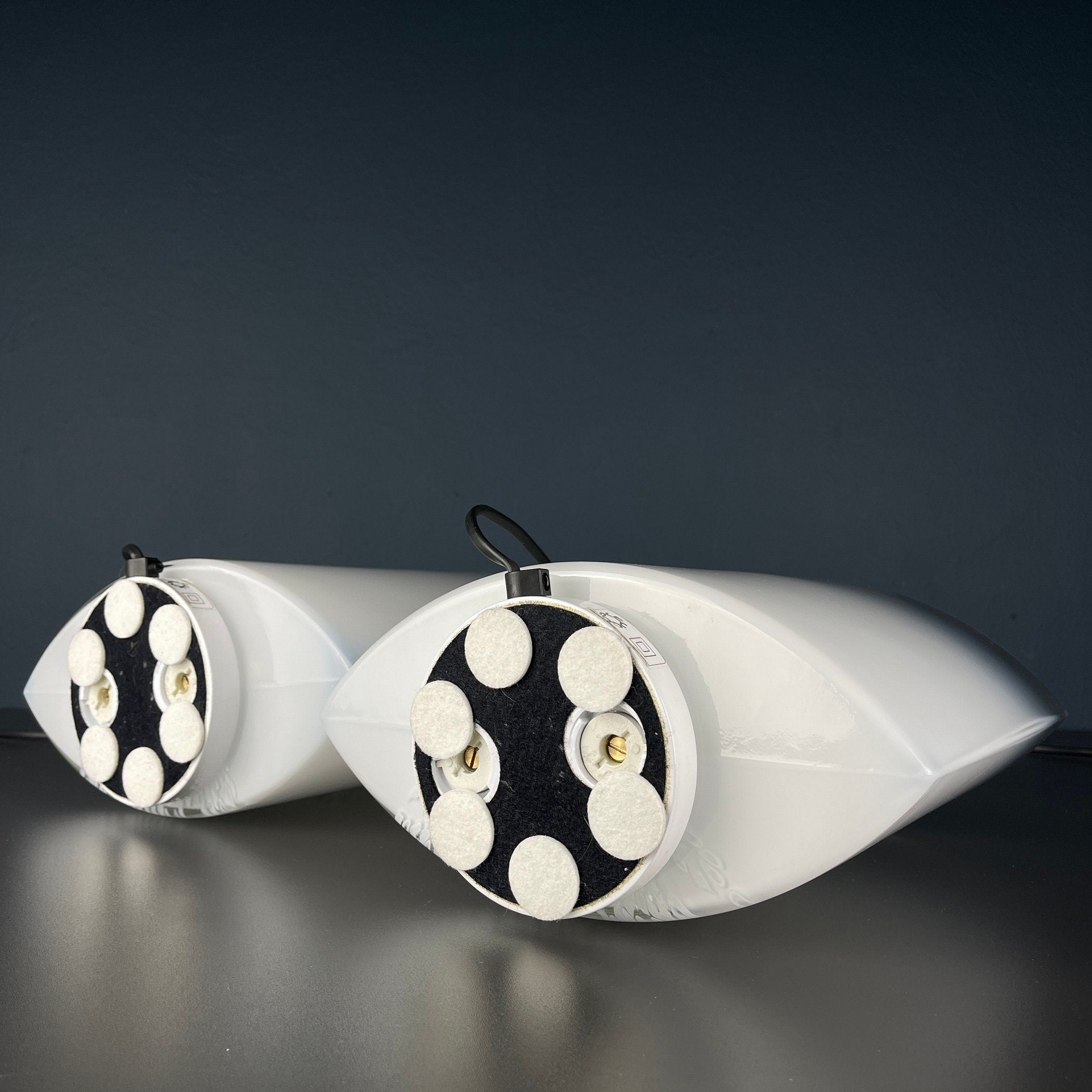 Pair of murano table lamps Idra by Rosanna Tosa for Leucos, Italy 1980s