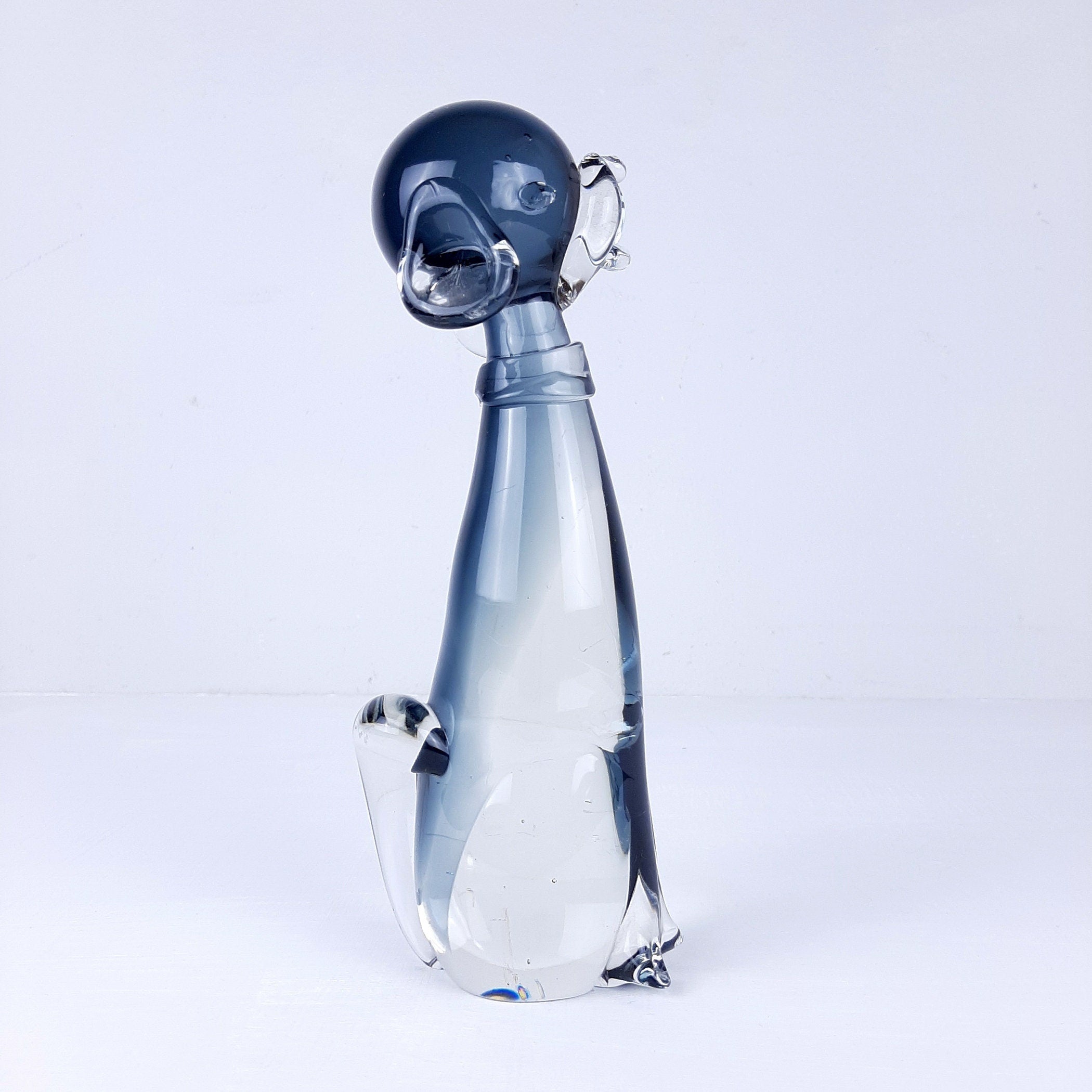 Vintage Murano Glass Dog Sculpture: Vetro Artistico Veneziano, 1960s
