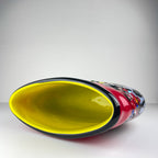 Original large vintage murano glass vase Murrine, Italy 1980s