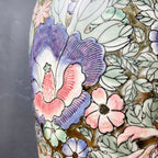 Vintage ceramic table lamp Flower Italy 1970s