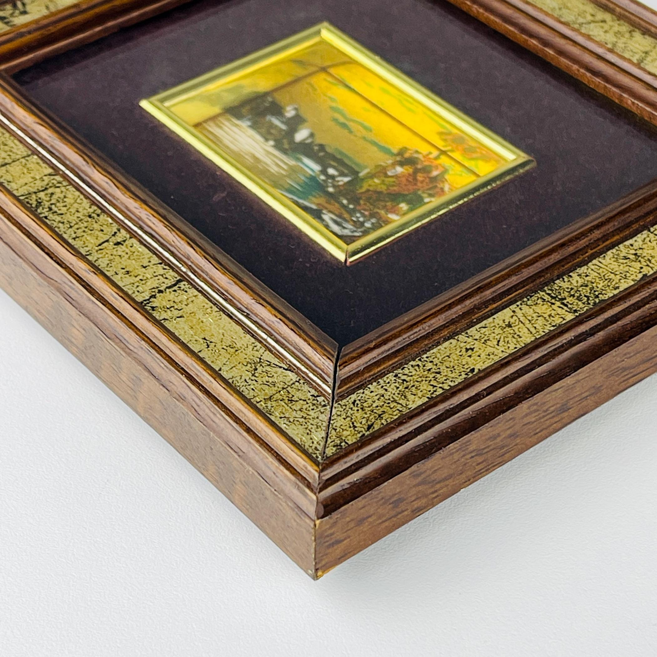 Vintage Pressed Art Framed, Italy, 1970s, Vintage home decor