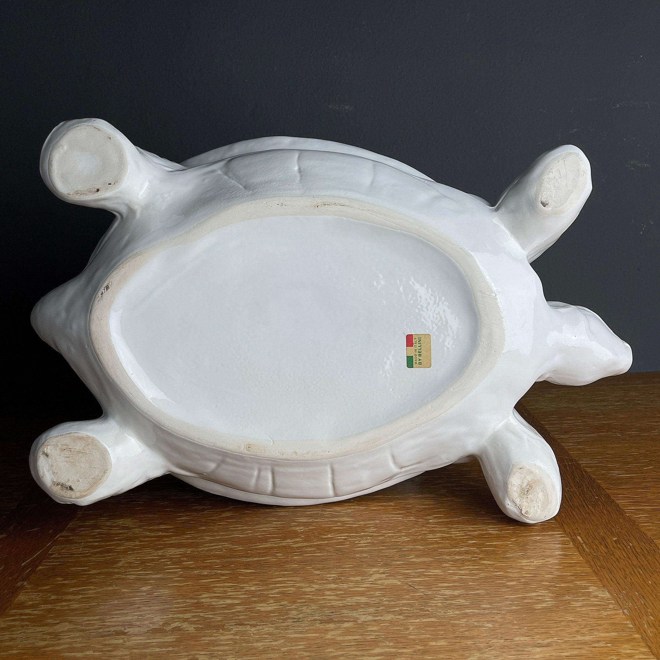 Large Ceramic Vase Turtle by Bellini Italy 1970s Vintage Art Piece