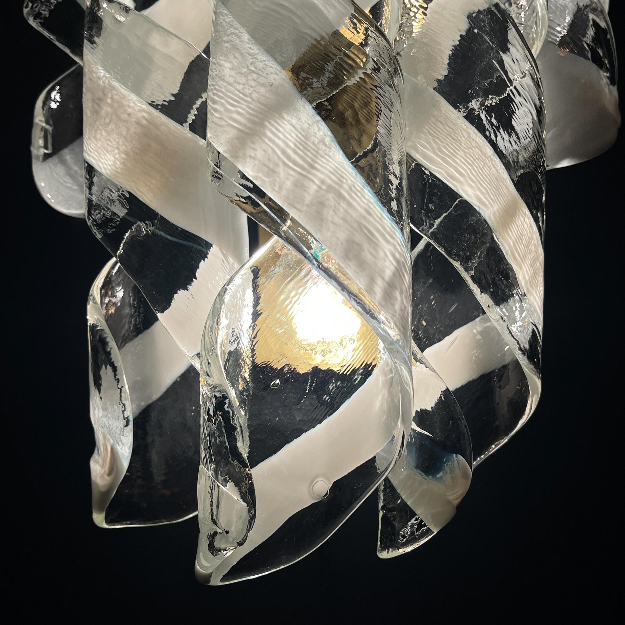 Vintage Murano wall lamp “Torciglioni” by AVMazzega, Italy 1970s,Mid-century Italian Lighting