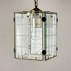 Vintage brass pendant lamp, Italy, 1970s, Mid-century Italian modern