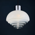 Vintage Mazzega Murano Glass Pendant Lamp: 1970s Italian Space Age Lighting