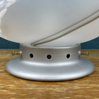 Vintage Murano Glass Night Lamp: 80s Italian Swirl Sphere Table Lamp