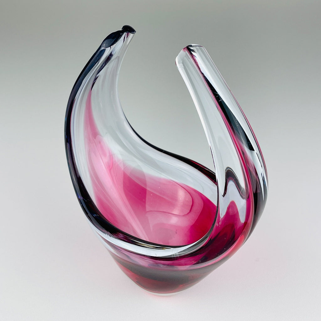 Vintage small murano vase Italy 1970s, Mid-century modern design