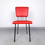 Vintage Red Dining Chair: Mobili Polli Italian Mid-Century Design
