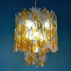 AV Mazzega 'Torciglioni' Vintage Murano Glass Chandelier - 1970s Mid-century Italian Lighting Masterpiece