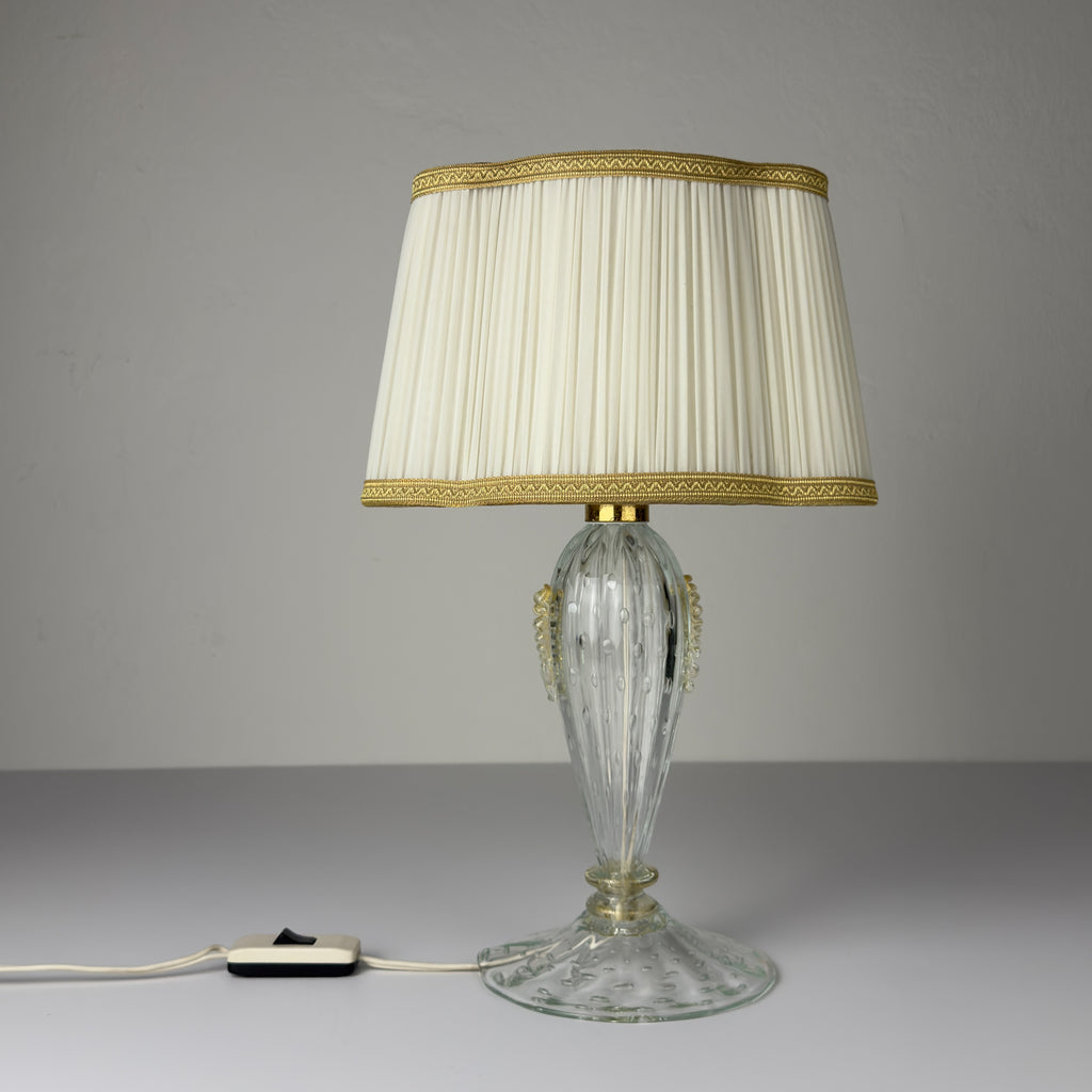 Original Murano glass table lamp by Barovier and Toso, Italy 1980s