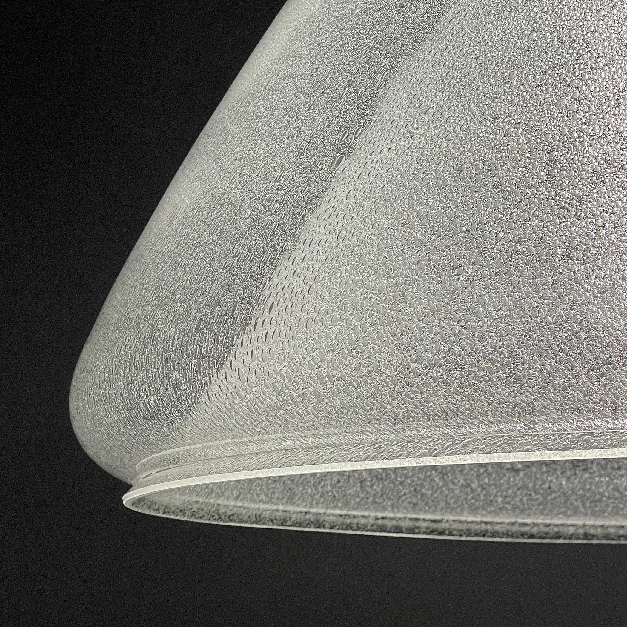 Carlo Nason Murano Glass Pendant Lamp: Mazzega Italian Lighting, 1960s