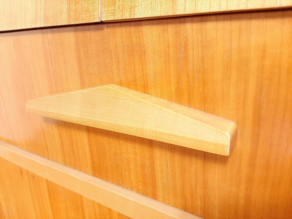 Mid-century retro wood chest of drawers 60s Modern  Scandinavian Style Vintage